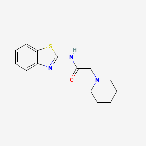 molecular formula C15H19N3OS B11116658 N-(1,3-benzothiazol-2-yl)-2-(3-methylpiperidin-1-yl)acetamide 