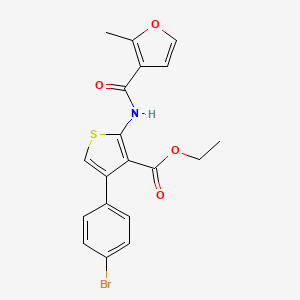 molecular formula C19H16BrNO4S B11116664 Ethyl 4-(4-bromophenyl)-2-{[(2-methylfuran-3-yl)carbonyl]amino}thiophene-3-carboxylate 