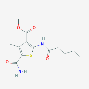 Methyl 5-carbamoyl-4-methyl-2-(pentanoylamino)thiophene-3-carboxylate