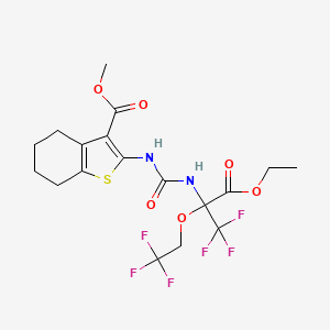 Methyl 2-({[3-ethoxy-1,1,1-trifluoro-3-oxo-2-(2,2,2-trifluoroethoxy)propan-2-yl]carbamoyl}amino)-4,5,6,7-tetrahydro-1-benzothiophene-3-carboxylate