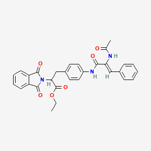 ethyl 3-(4-{[(2Z)-2-(acetylamino)-3-phenylprop-2-enoyl]amino}phenyl)-2-(1,3-dioxo-1,3-dihydro-2H-isoindol-2-yl)propanoate