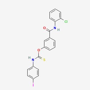 molecular formula C20H14ClIN2O2S B11116714 O-{3-[(2-chlorophenyl)carbamoyl]phenyl} (4-iodophenyl)carbamothioate 