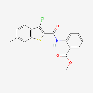 Methyl 2-{[(3-chloro-6-methyl-1-benzothiophen-2-yl)carbonyl]amino}benzoate