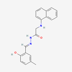 molecular formula C20H19N3O2 B11116744 N'-[(E)-(2-Hydroxy-5-methylphenyl)methylidene]-2-[(naphthalen-1-YL)amino]acetohydrazide 