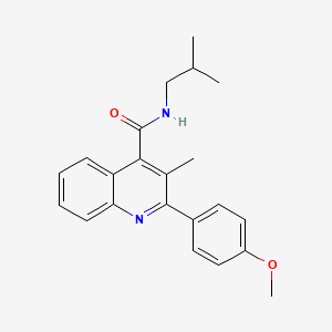 2-(4-methoxyphenyl)-3-methyl-N-(2-methylpropyl)quinoline-4-carboxamide