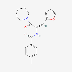 molecular formula C20H22N2O3 B11116783 N-[(1E)-1-(furan-2-yl)-3-oxo-3-(piperidin-1-yl)prop-1-en-2-yl]-4-methylbenzamide 