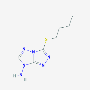 molecular formula C7H12N6S B11116784 3-(butylsulfanyl)-7H-[1,2,4]triazolo[4,3-b][1,2,4]triazol-7-amine 