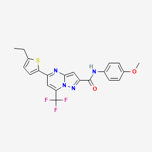 5-(5-ethylthiophen-2-yl)-N-(4-methoxyphenyl)-7-(trifluoromethyl)pyrazolo[1,5-a]pyrimidine-2-carboxamide