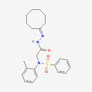 N-[(N'-Cyclooctylidenehydrazinecarbonyl)methyl]-N-(2-methylphenyl)benzenesulfonamide