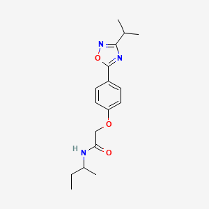 N-(butan-2-yl)-2-{4-[3-(propan-2-yl)-1,2,4-oxadiazol-5-yl]phenoxy}acetamide