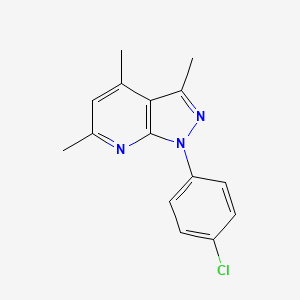 molecular formula C15H14ClN3 B11116876 1-(4-chlorophenyl)-3,4,6-trimethyl-1H-pyrazolo[3,4-b]pyridine 