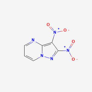 molecular formula C6H3N5O4 B11116888 2,3-Dinitropyrazolo[1,5-a]pyrimidine 