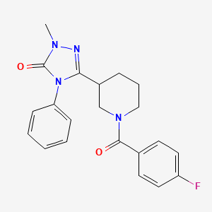 molecular formula C21H21FN4O2 B11116899 3-(1-(4-fluorobenzoyl)piperidin-3-yl)-1-methyl-4-phenyl-1H-1,2,4-triazol-5(4H)-one 