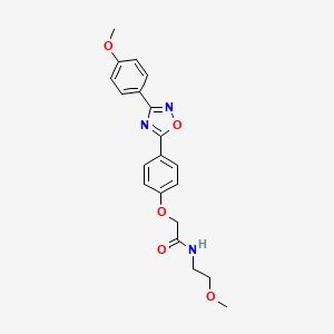 N-(2-methoxyethyl)-2-{4-[3-(4-methoxyphenyl)-1,2,4-oxadiazol-5-yl]phenoxy}acetamide