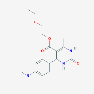 2-Ethoxyethyl 4-[4-(dimethylamino)phenyl]-6-methyl-2-oxo-1,2,3,4-tetrahydropyrimidine-5-carboxylate