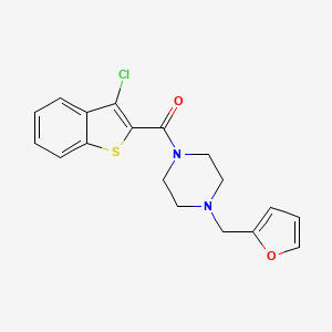 (3-Chloro-1-benzothiophen-2-yl)[4-(furan-2-ylmethyl)piperazin-1-yl]methanone