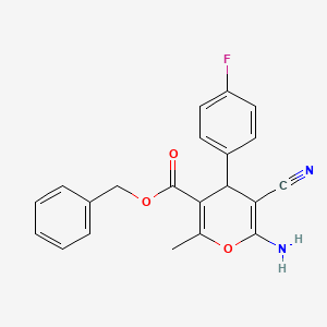 Benzyl 6-amino-5-cyano-4-(4-fluorophenyl)-2-methyl-4H-pyran-3-carboxylate