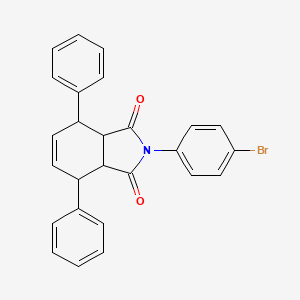 molecular formula C26H20BrNO2 B11116963 2-(4-bromophenyl)-4,7-diphenyl-3a,4,7,7a-tetrahydro-1H-isoindole-1,3(2H)-dione 