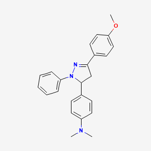 4-[3-(4-methoxyphenyl)-1-phenyl-4,5-dihydro-1H-pyrazol-5-yl]-N,N-dimethylaniline