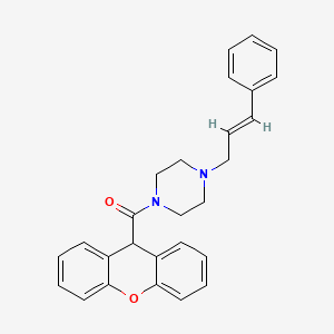 {4-[(2E)-3-phenylprop-2-en-1-yl]piperazin-1-yl}(9H-xanthen-9-yl)methanone