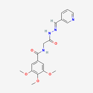 molecular formula C18H20N4O5 B11116999 3,4,5-Trimethoxy-N-({N'-[(E)-(pyridin-3-YL)methylidene]hydrazinecarbonyl}methyl)benzamide 