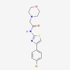 molecular formula C15H16BrN3O2S B11117006 N-[4-(4-bromophenyl)-1,3-thiazol-2-yl]-2-(morpholin-4-yl)acetamide 