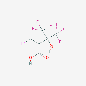 4,4,4-Trifluoro-3-hydroxy-2-(iodomethyl)-3-(trifluoromethyl)butanoic acid