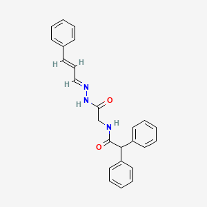 molecular formula C25H23N3O2 B11117086 N-(2-Oxo-2-{2-[(E,2E)-3-phenyl-2-propenylidene]hydrazino}ethyl)-2,2-diphenylacetamide 