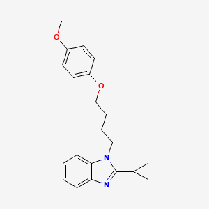 molecular formula C21H24N2O2 B11117096 2-cyclopropyl-1-[4-(4-methoxyphenoxy)butyl]-1H-benzimidazole 