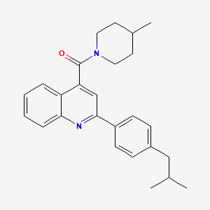 (4-Methylpiperidin-1-yl){2-[4-(2-methylpropyl)phenyl]quinolin-4-yl}methanone