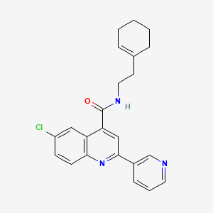 6-chloro-N-[2-(cyclohex-1-en-1-yl)ethyl]-2-(pyridin-3-yl)quinoline-4-carboxamide