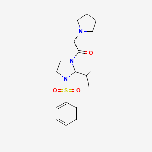 1-{3-[(4-Methylphenyl)sulfonyl]-2-(propan-2-yl)imidazolidin-1-yl}-2-(pyrrolidin-1-yl)ethanone