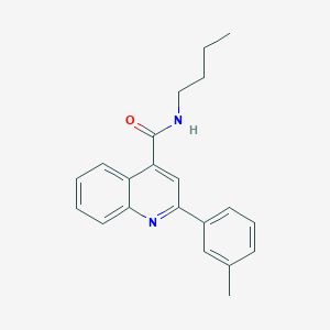 molecular formula C21H22N2O B11117223 N-butyl-2-(3-methylphenyl)quinoline-4-carboxamide 