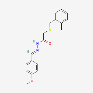 N'-[(E)-(4-methoxyphenyl)methylidene]-2-[(2-methylbenzyl)sulfanyl]acetohydrazide