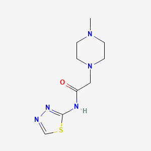 molecular formula C9H15N5OS B11117240 2-(4-methylpiperazin-1-yl)-N-(1,3,4-thiadiazol-2-yl)acetamide 