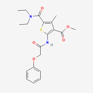 Methyl 5-(diethylcarbamoyl)-4-methyl-2-[(phenoxyacetyl)amino]thiophene-3-carboxylate