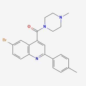 molecular formula C22H22BrN3O B11117276 [6-Bromo-2-(4-methylphenyl)quinolin-4-yl](4-methylpiperazin-1-yl)methanone 