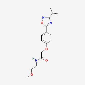 N-(2-methoxyethyl)-2-{4-[3-(propan-2-yl)-1,2,4-oxadiazol-5-yl]phenoxy}acetamide