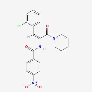 N-(2-(2-Chloro-phenyl)-1-(piperidine-1-carbonyl)-vinyl)-4-nitro-benzamide