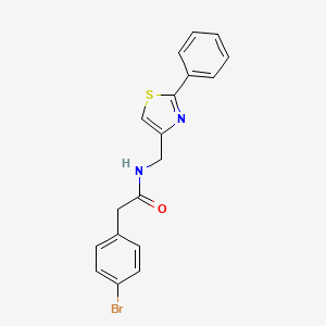 2-(4-bromophenyl)-N-[(2-phenyl-1,3-thiazol-4-yl)methyl]acetamide