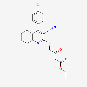 Ethyl 4-{[4-(4-chlorophenyl)-3-cyano-5,6,7,8-tetrahydroquinolin-2-yl]sulfanyl}-3-oxobutanoate