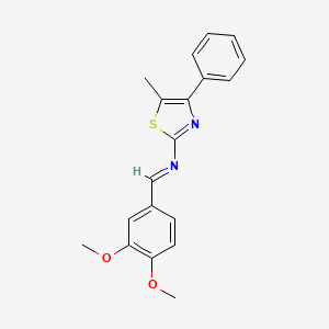 N-[(E)-(3,4-dimethoxyphenyl)methylidene]-5-methyl-4-phenyl-1,3-thiazol-2-amine