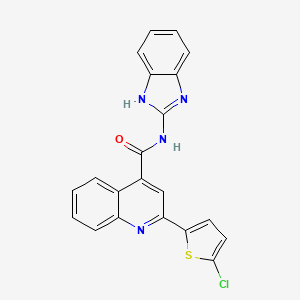 N-(1H-benzimidazol-2-yl)-2-(5-chlorothiophen-2-yl)quinoline-4-carboxamide