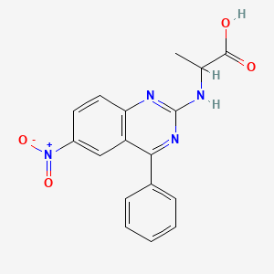 molecular formula C17H14N4O4 B11117355 2-[(6-Nitro-4-phenylquinazolin-2-yl)amino]propanoic acid 