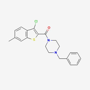 (4-Benzylpiperazin-1-yl)(3-chloro-6-methyl-1-benzothiophen-2-yl)methanone