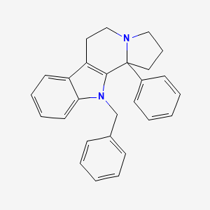 molecular formula C27H26N2 B11117397 11-benzyl-11b-phenyl-2,3,5,6,11,11b-hexahydro-1H-indolizino[8,7-b]indole 