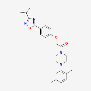 1-[4-(2,5-Dimethylphenyl)piperazin-1-yl]-2-{4-[3-(propan-2-yl)-1,2,4-oxadiazol-5-yl]phenoxy}ethanone