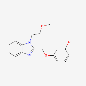 molecular formula C18H20N2O3 B11117478 1-(2-methoxyethyl)-2-[(3-methoxyphenoxy)methyl]-1H-benzimidazole 