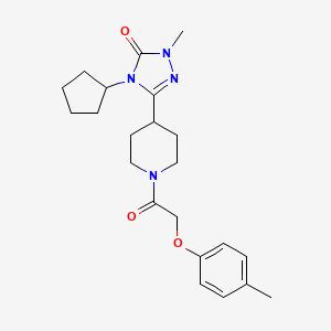 4-cyclopentyl-1-methyl-3-(1-(2-(p-tolyloxy)acetyl)piperidin-4-yl)-1H-1,2,4-triazol-5(4H)-one