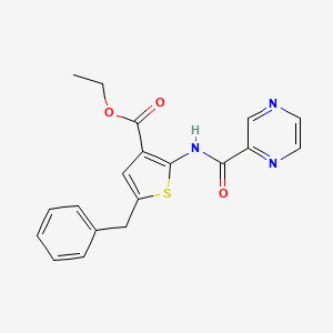 Ethyl 5-benzyl-2-[(pyrazin-2-ylcarbonyl)amino]thiophene-3-carboxylate